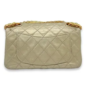 2.55 Mini Gold Crossbody Bag in Calfskin, Gold hardware