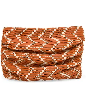 Abby Soft Ruched Clutch in Brick