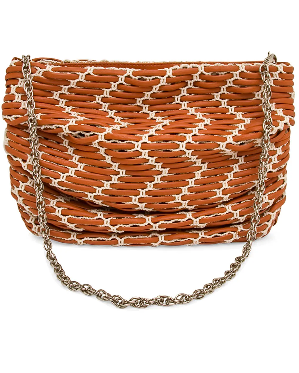 Abby Soft Ruched Clutch in Brick