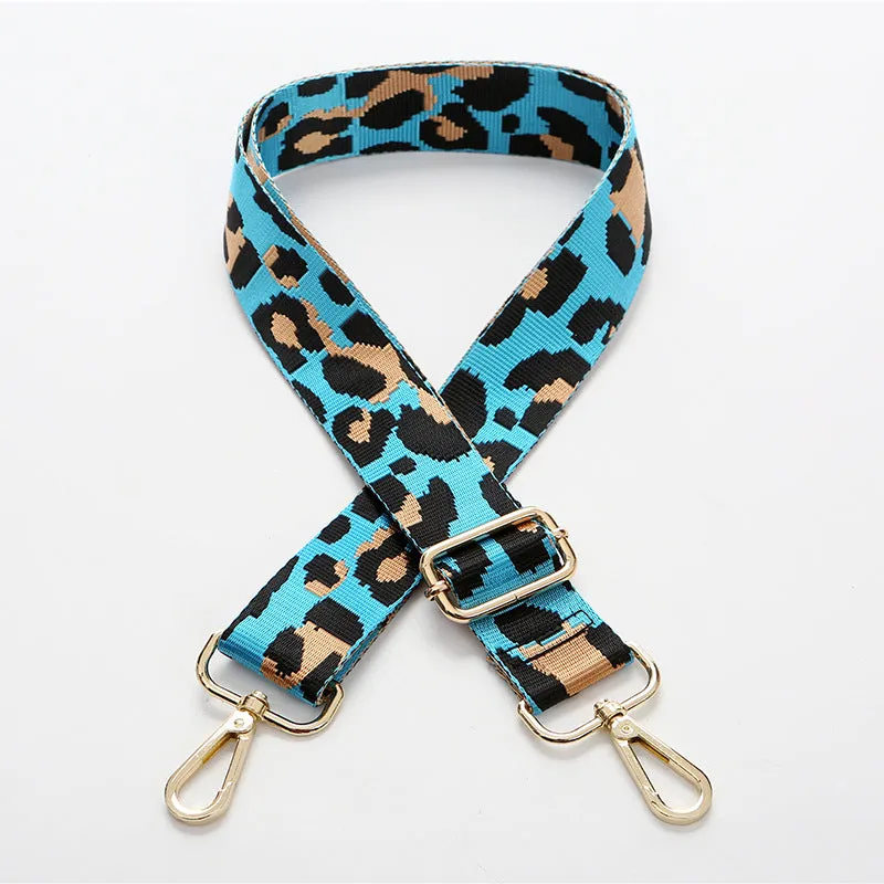 Adjustable Leopard Print Diagonal Bag Strap Long One Shoulder Replacement Wholesale Webbing