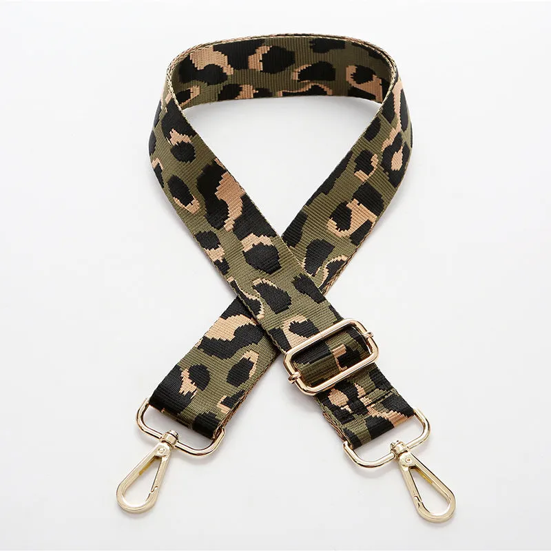 Adjustable Leopard Print Diagonal Bag Strap Long One Shoulder Replacement Wholesale Webbing