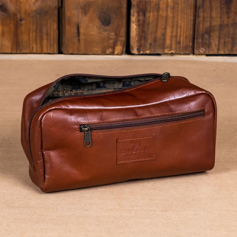 Angled Toiletry Bag Tan