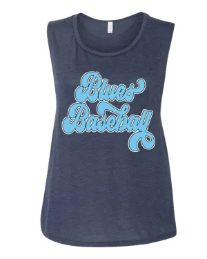 Blues Baseball Muscle Tank/ Navy Muscle Tank