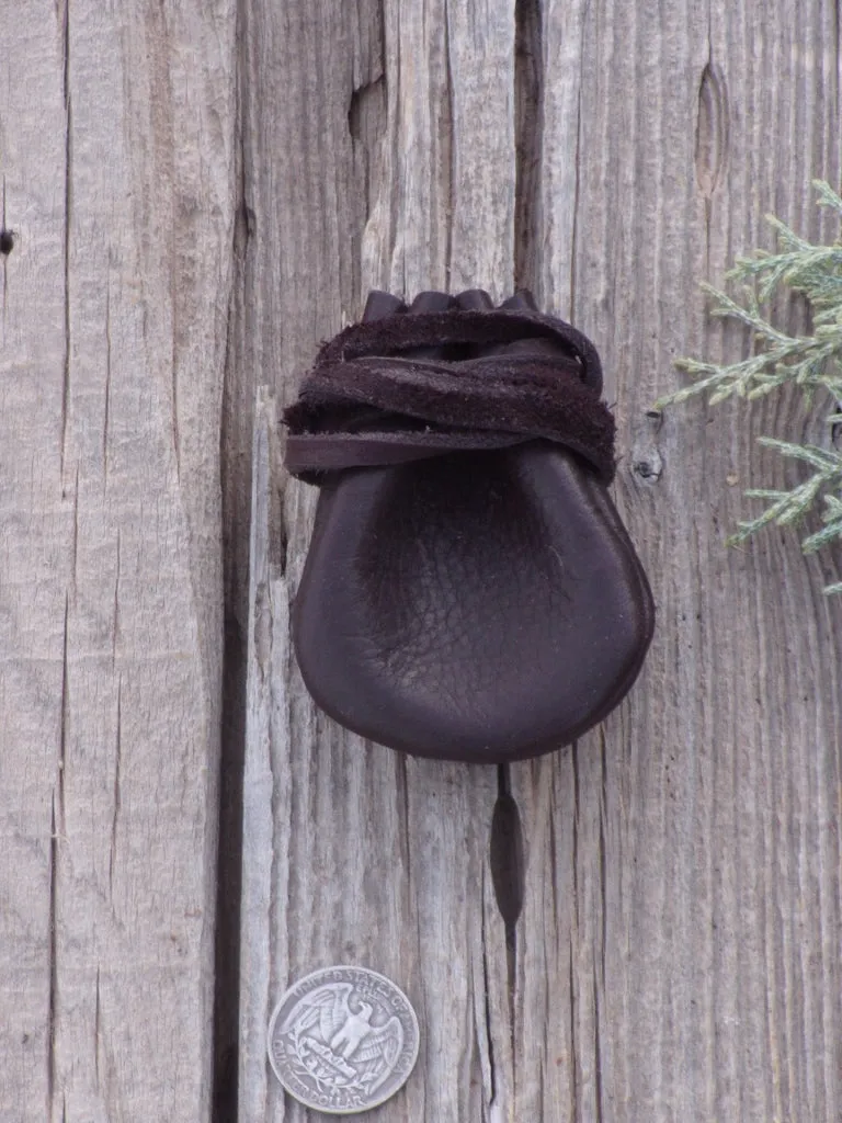 Brown medicine bag , amulet necklace bag