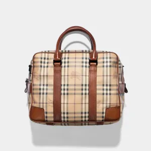 BURBERRY Haymarket Check Business Bag