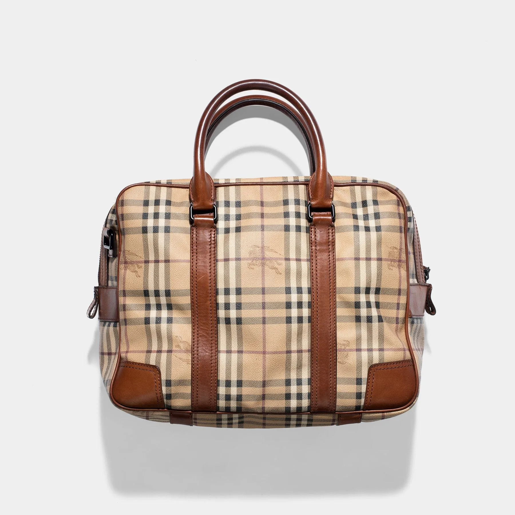 BURBERRY Haymarket Check Business Bag