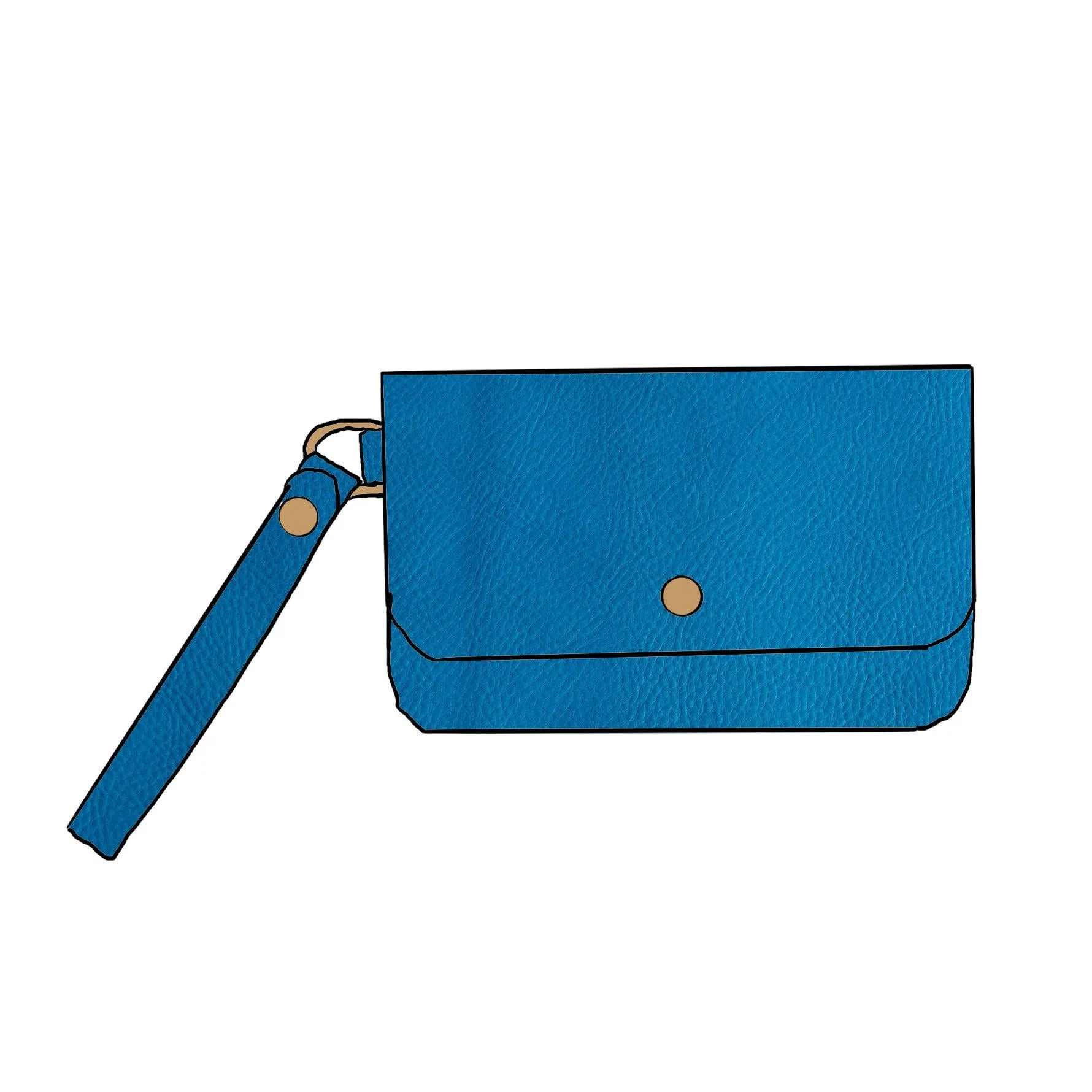 Cerulean Cypress Wristlet Clutch