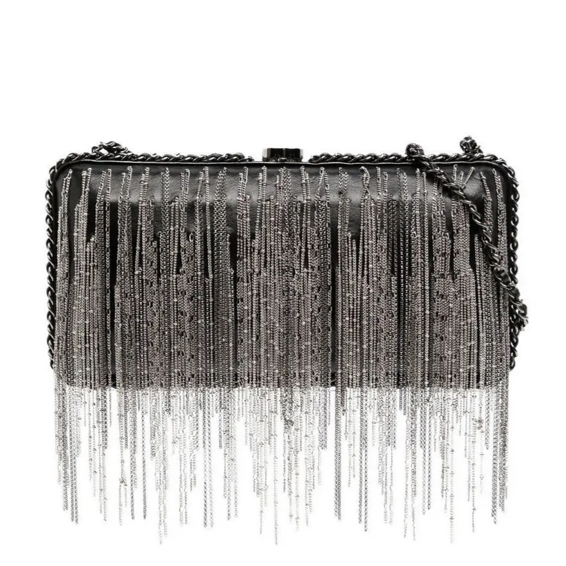 Chain Detail Clutch Bag