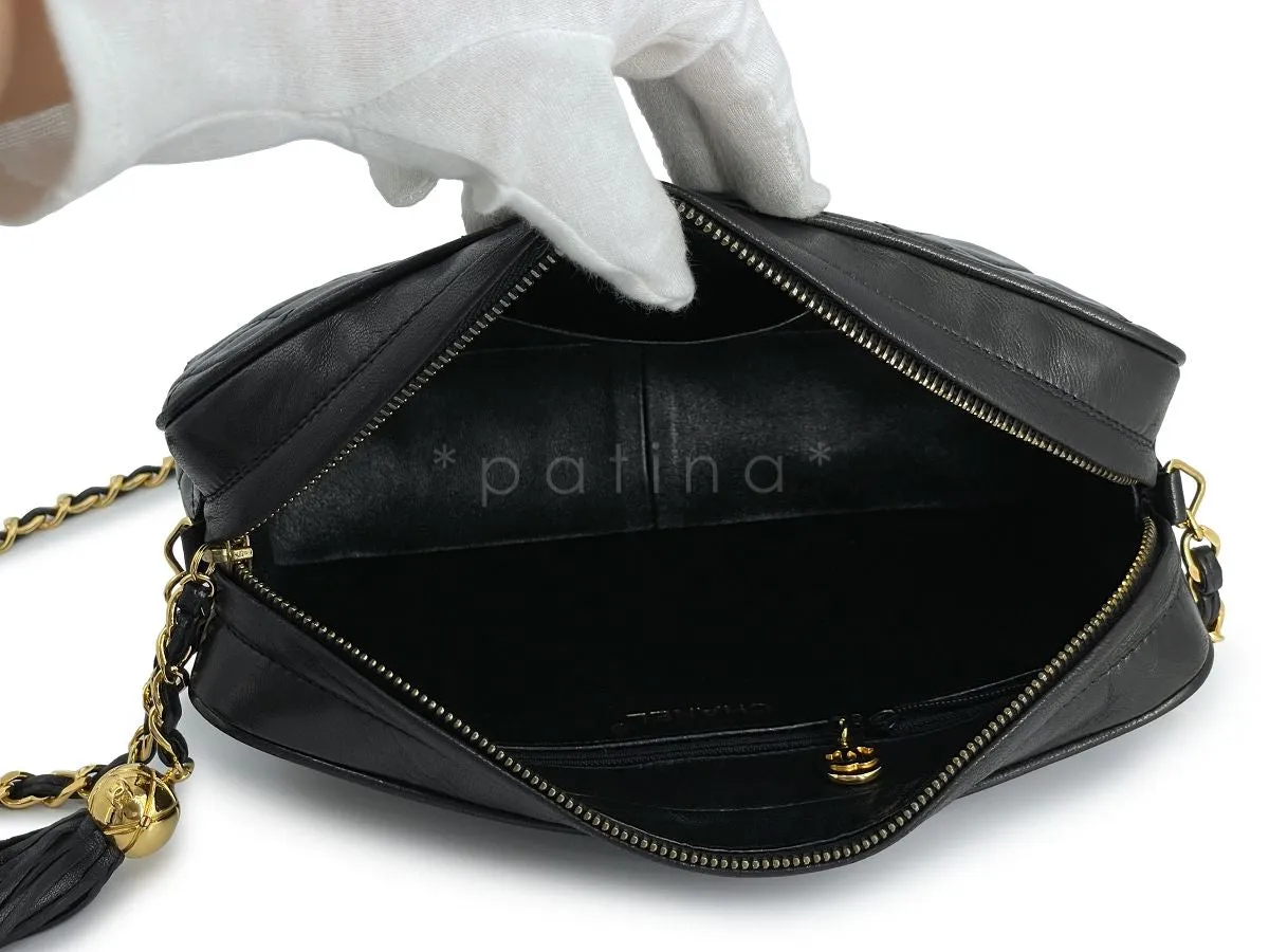 Chanel 1994 Vintage Black Lambskin Classic Camera Case Bag 24k GHW