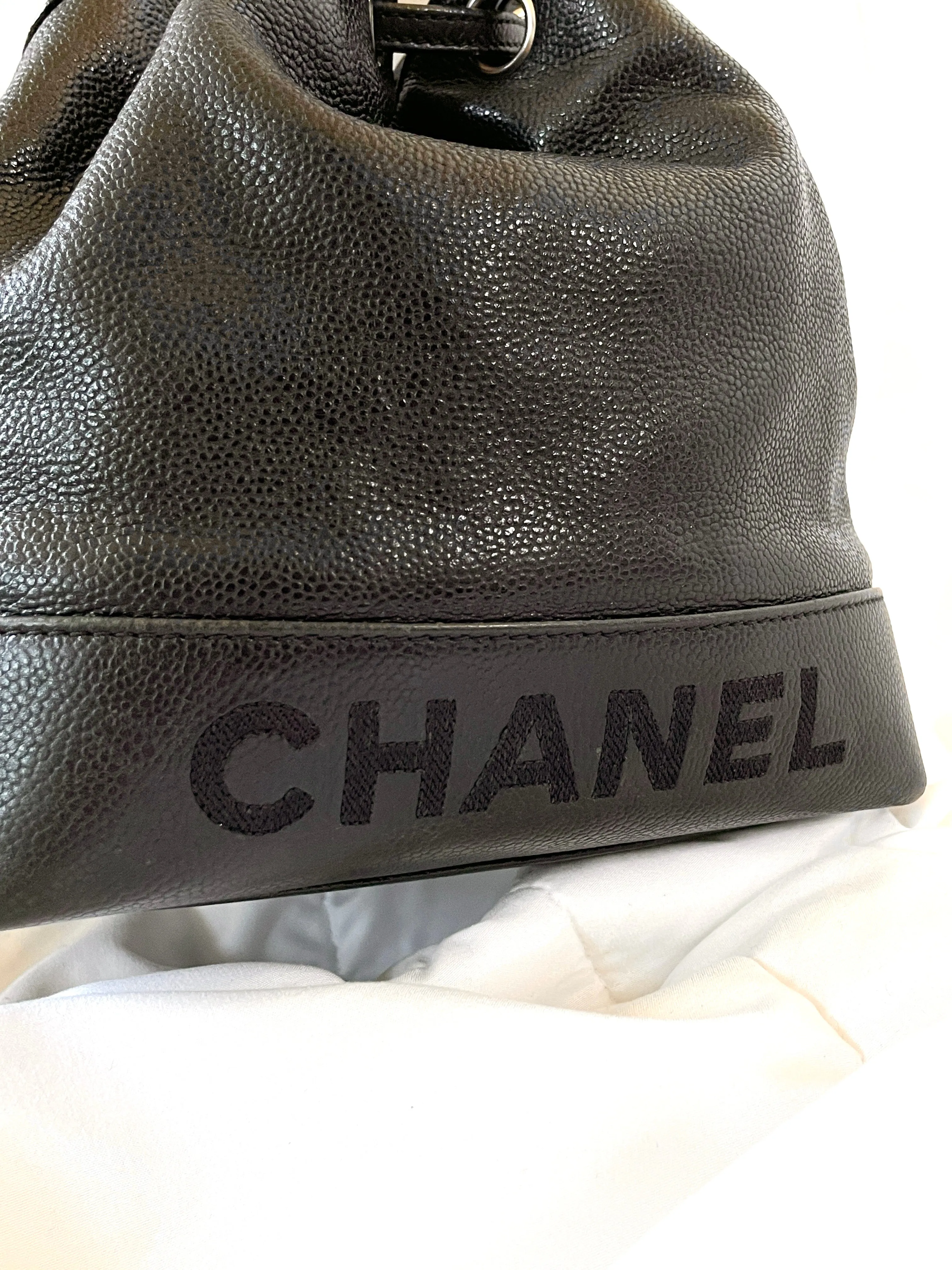 Chanel Caviar Chain Bucket Bag