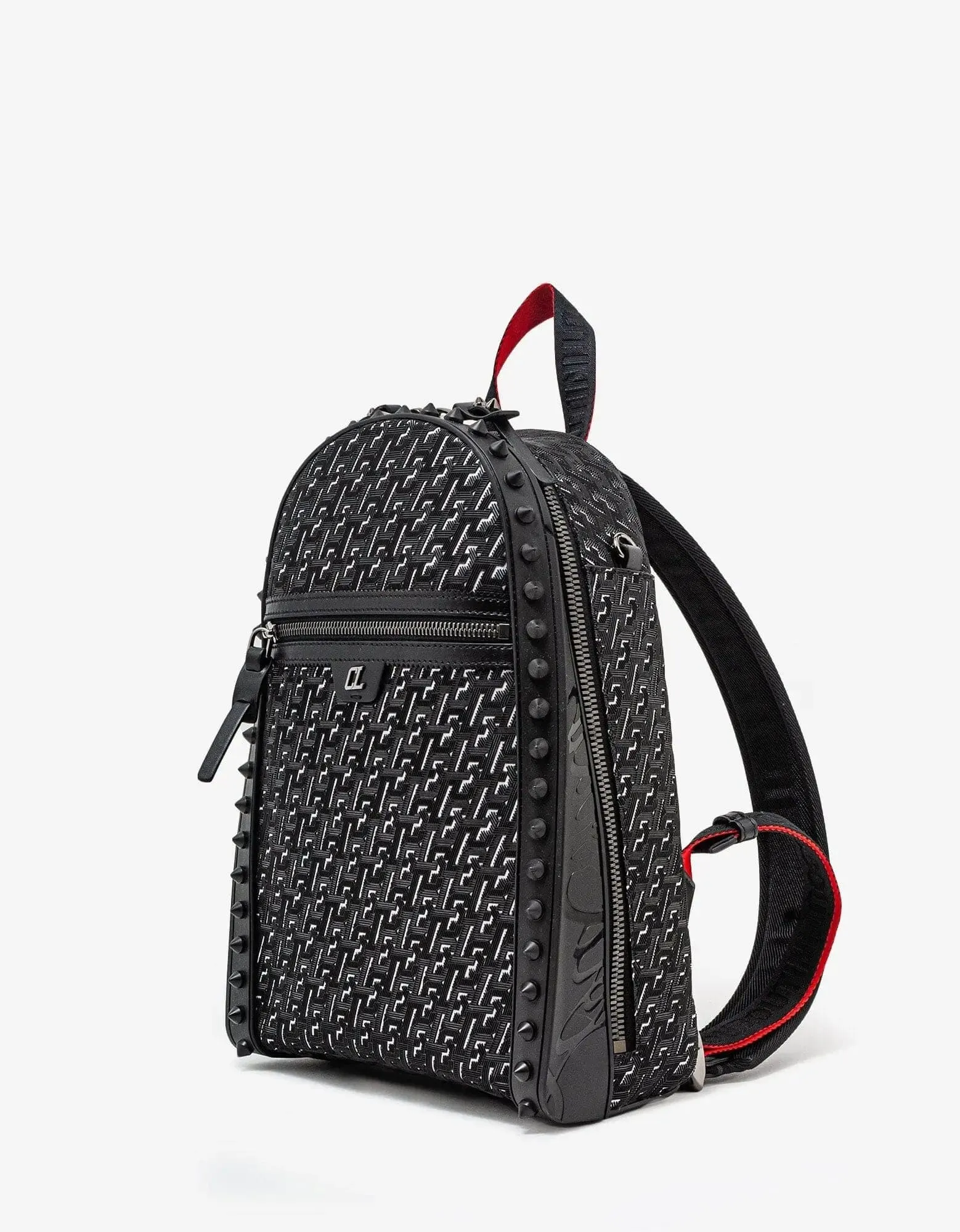 Christian Louboutin Backparis Small Black Techno CL Backpack -