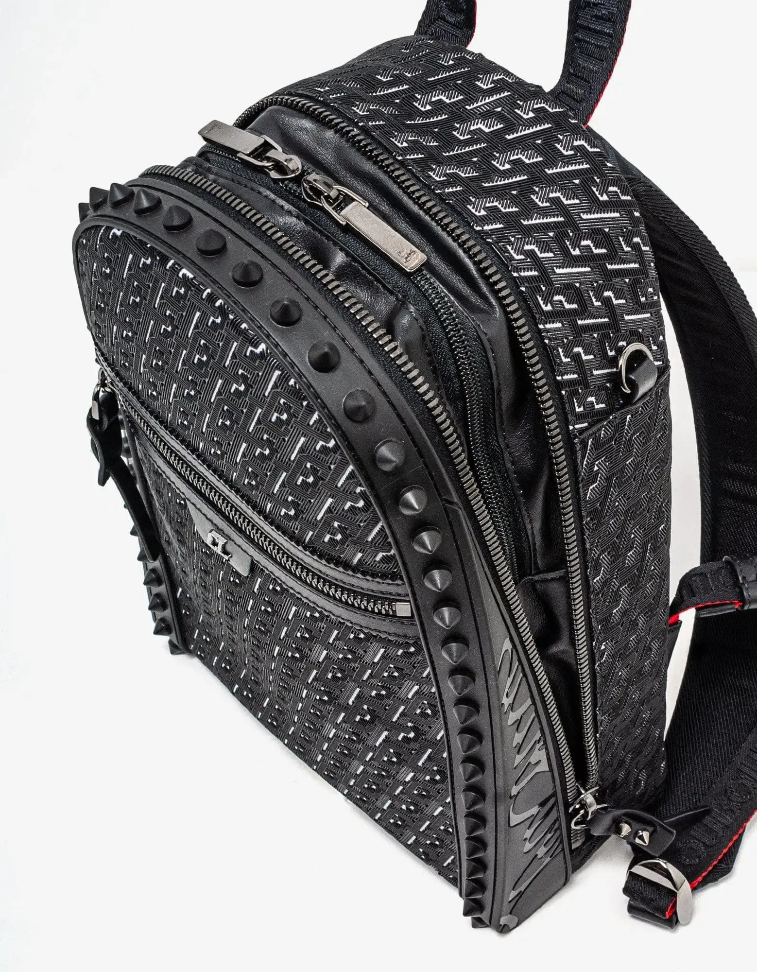 Christian Louboutin Backparis Small Black Techno CL Backpack -