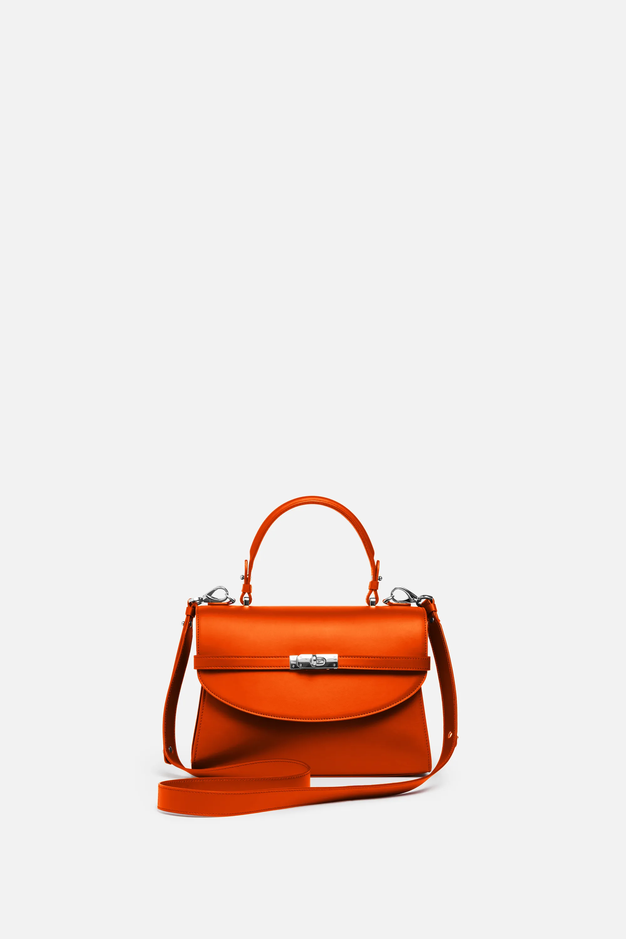 Classic New Yorker Bag in Greenwich Mandarin Orange - Silver Hardware