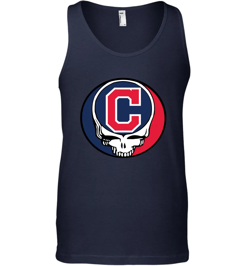 Cleveland Indians Grateful Dead Steal Your Face Baseball Mens Tank Top