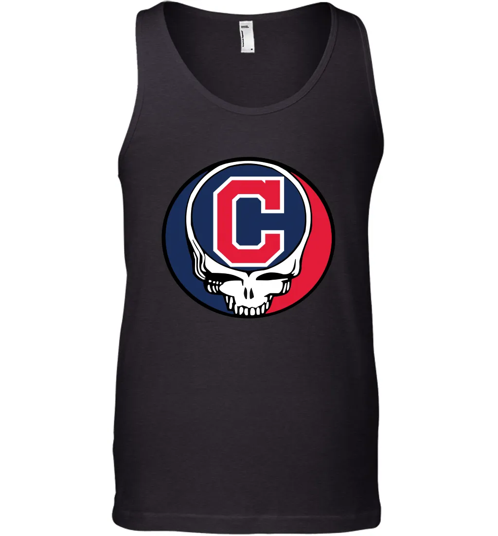 Cleveland Indians Grateful Dead Steal Your Face Baseball Mens Tank Top