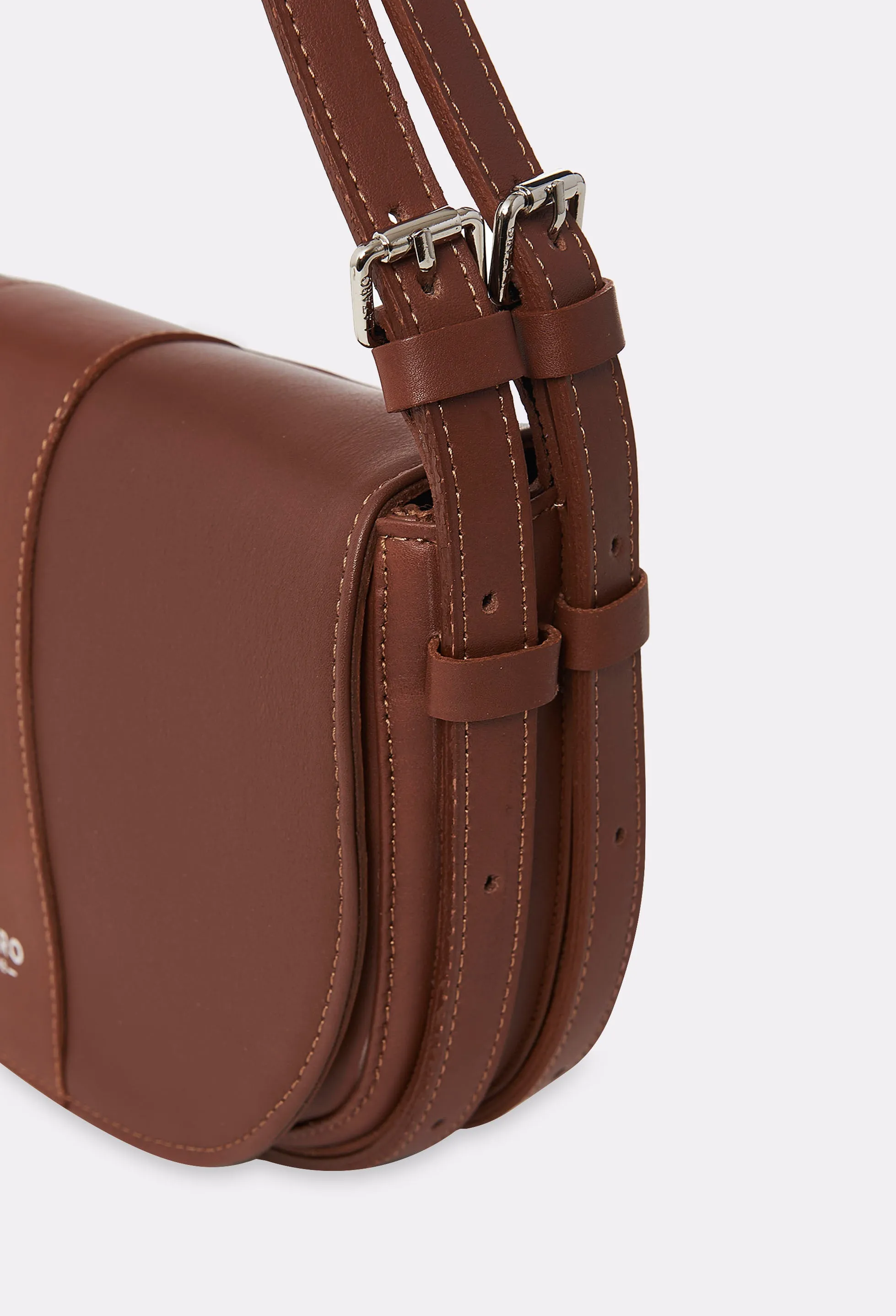 Cognac Leather Shoulder Bag Montana