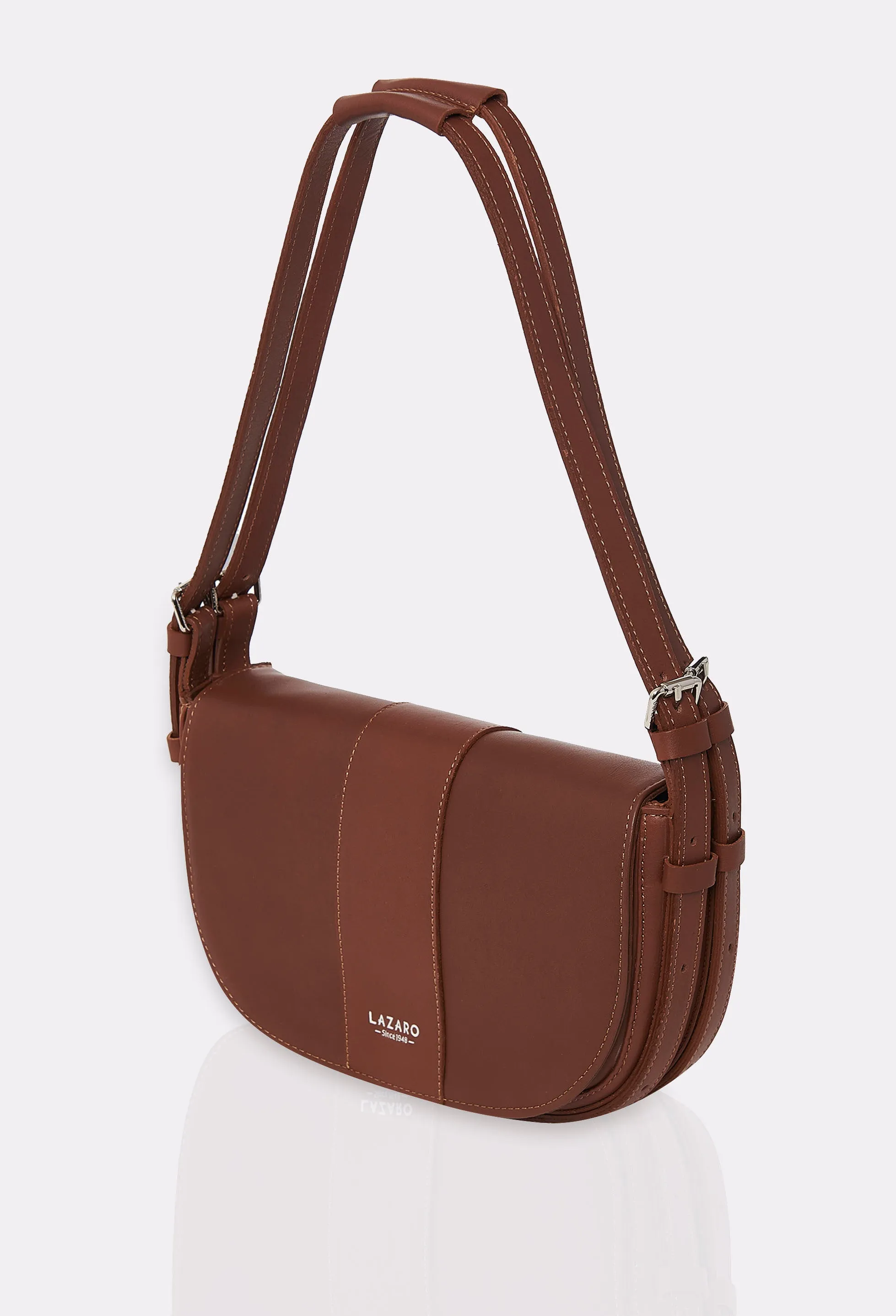 Cognac Leather Shoulder Bag Montana