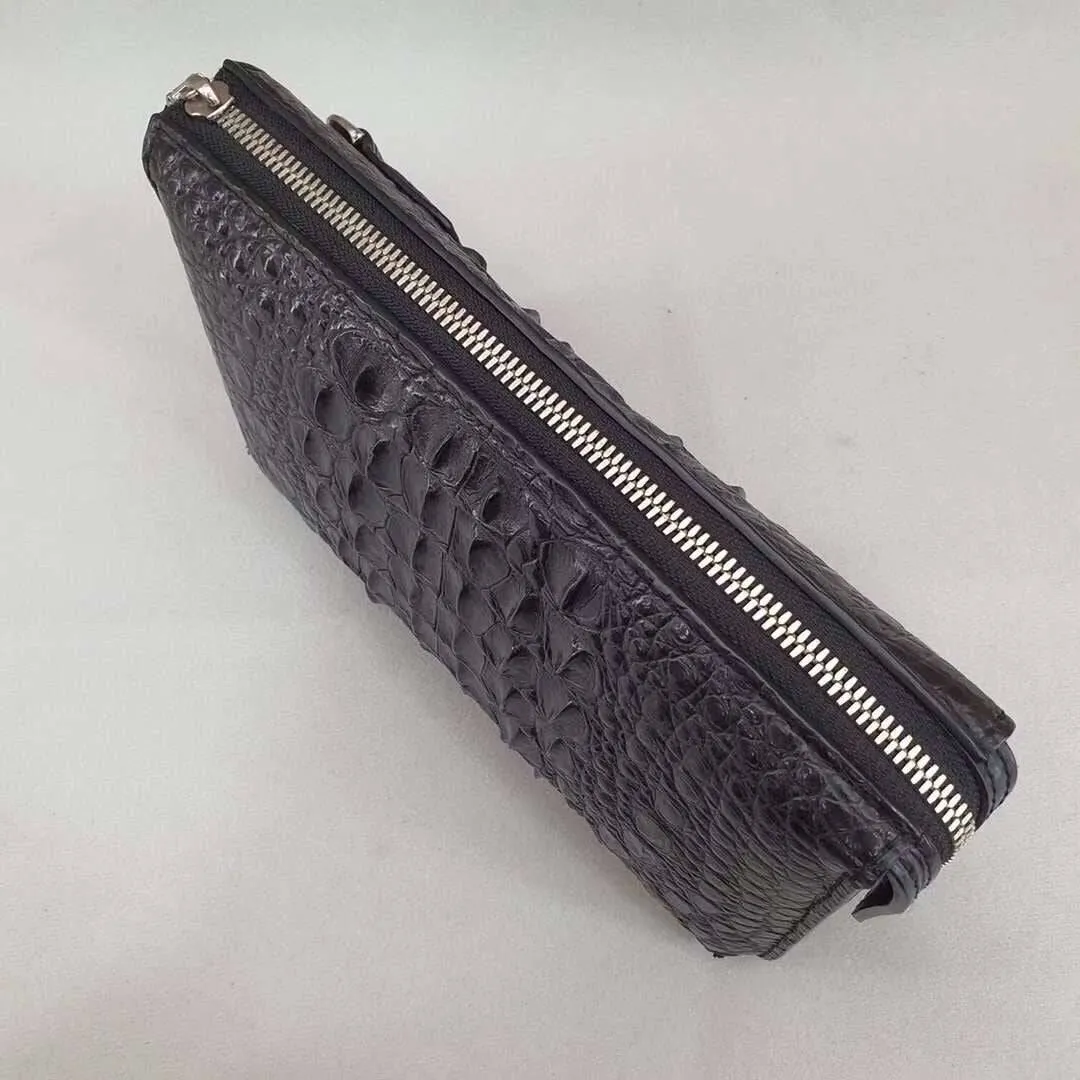 Crocodile Bone  Leather  Clutch Bag