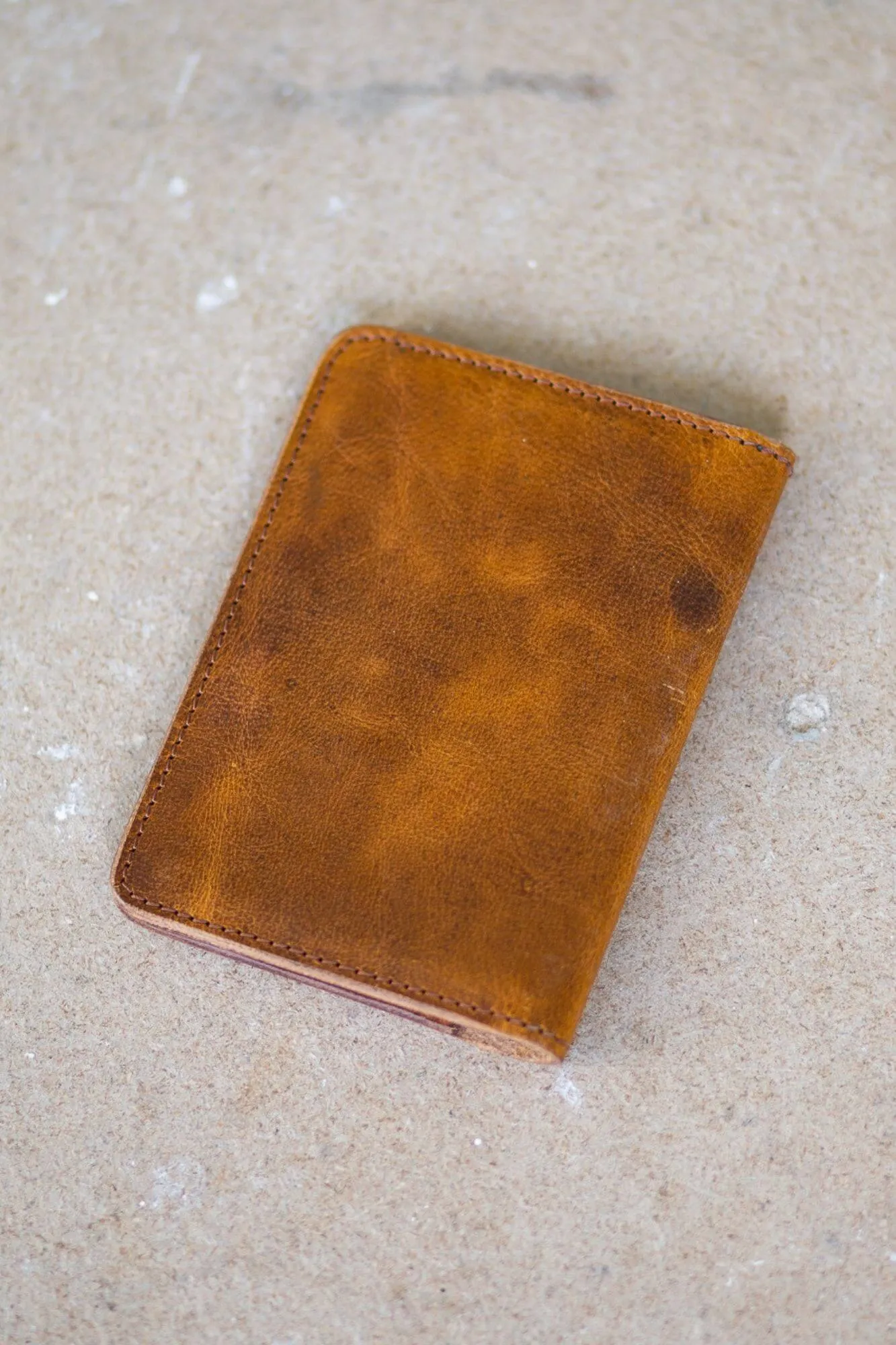 Crunchy Leather Passport and Card Holder