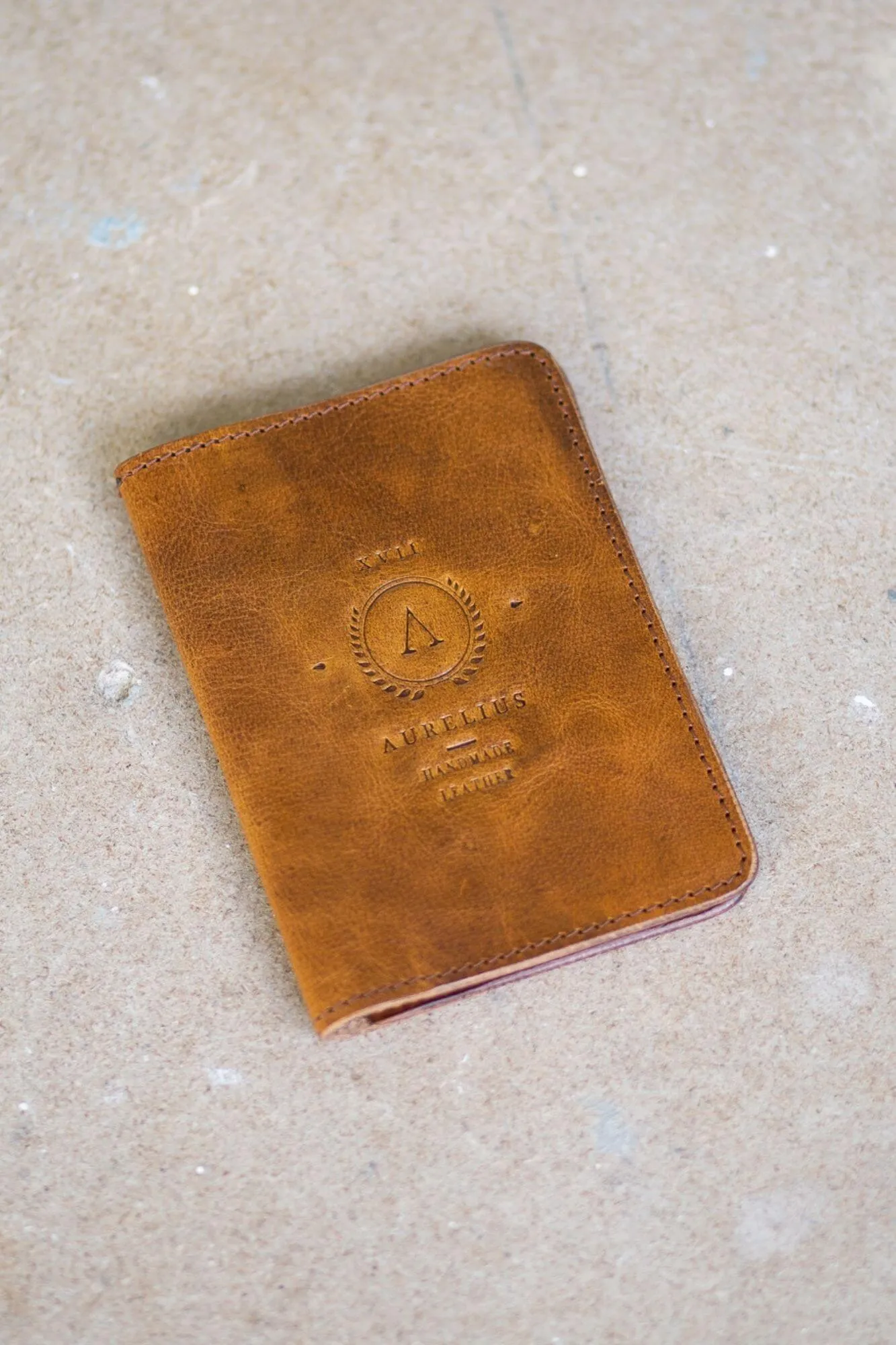 Crunchy Leather Passport and Card Holder