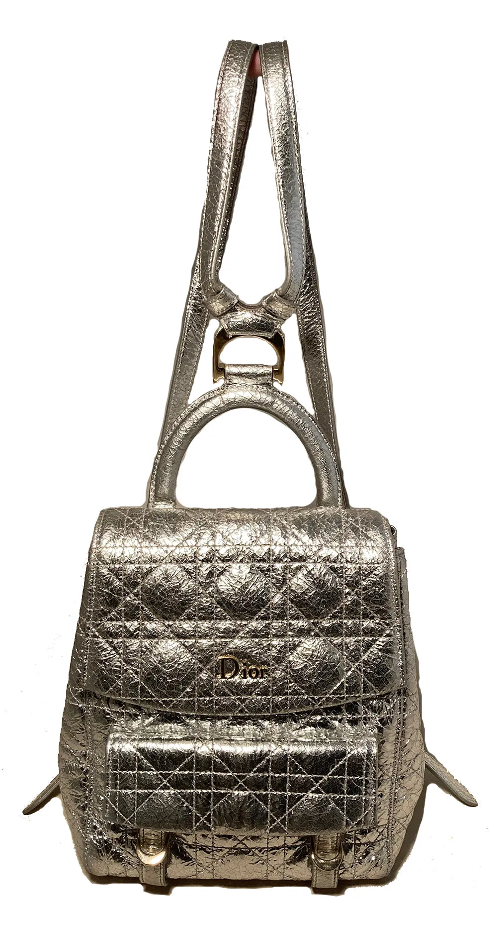 Dior Stardust Silver Leather Backpack