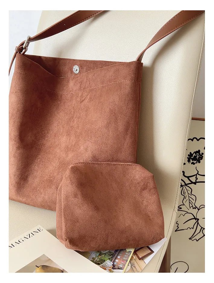 Elena Handbags Soft Suede Shoulder Bag