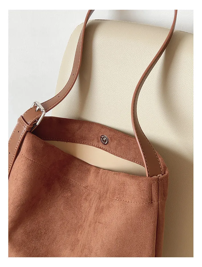 Elena Handbags Soft Suede Shoulder Bag