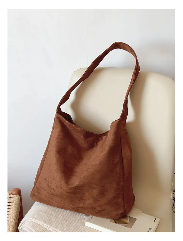 Elena Handbags Soft Suede Shoulder Bag