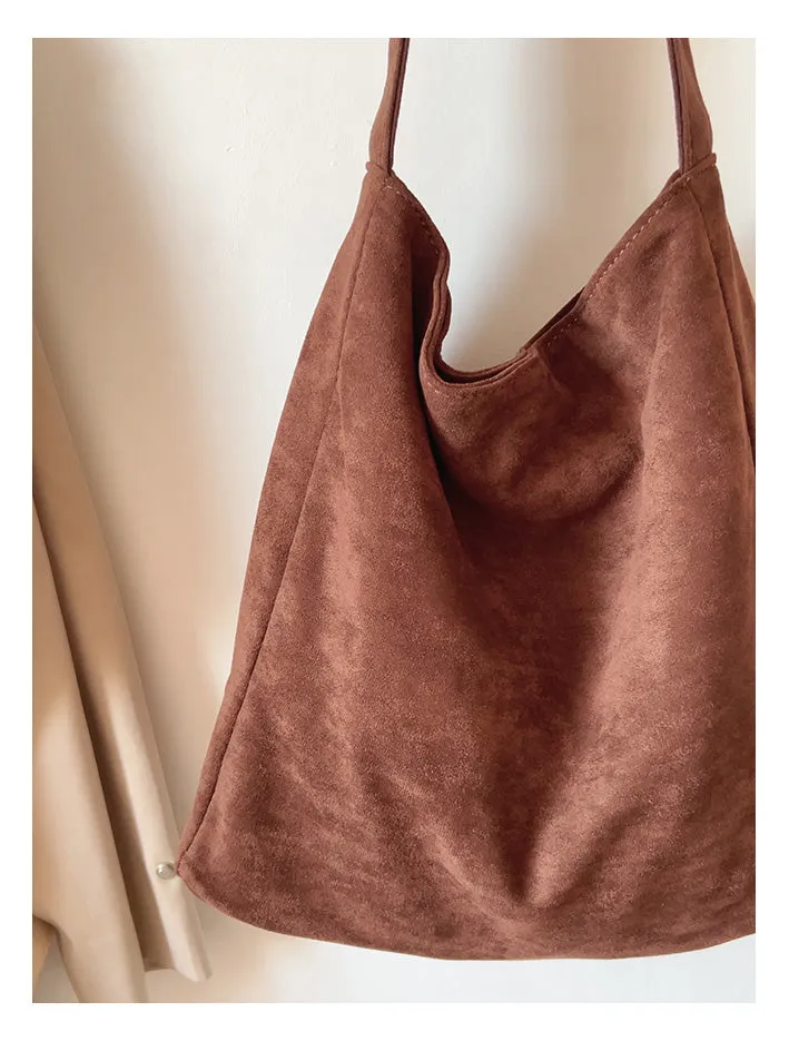 Elena Handbags Soft Suede Shoulder Bag