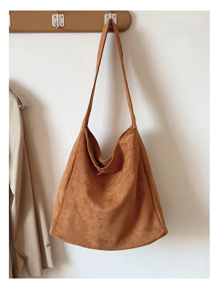 Elena Handbags Soft Suede Shoulder Bag