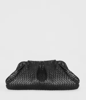 Ella Weaved Leather Clutch