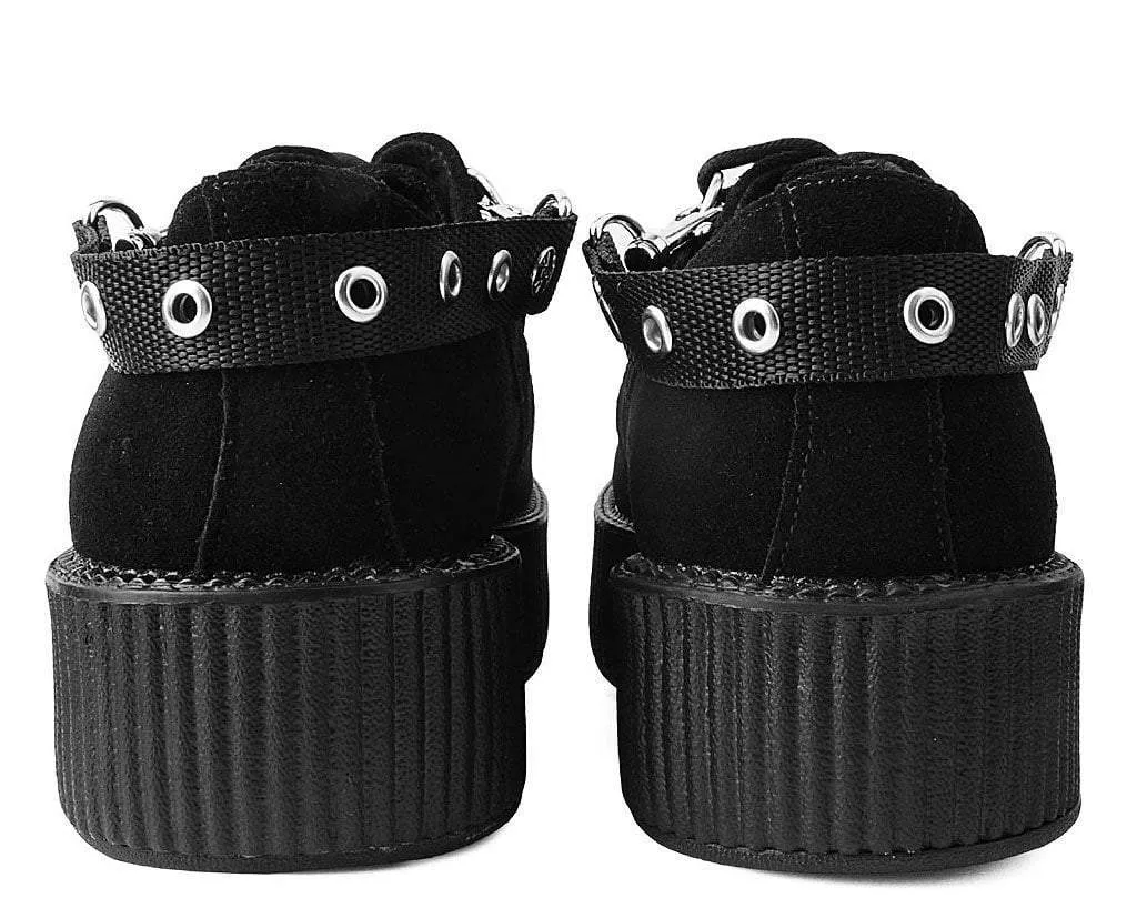 Eyelet Black Bondage Shoe Straps