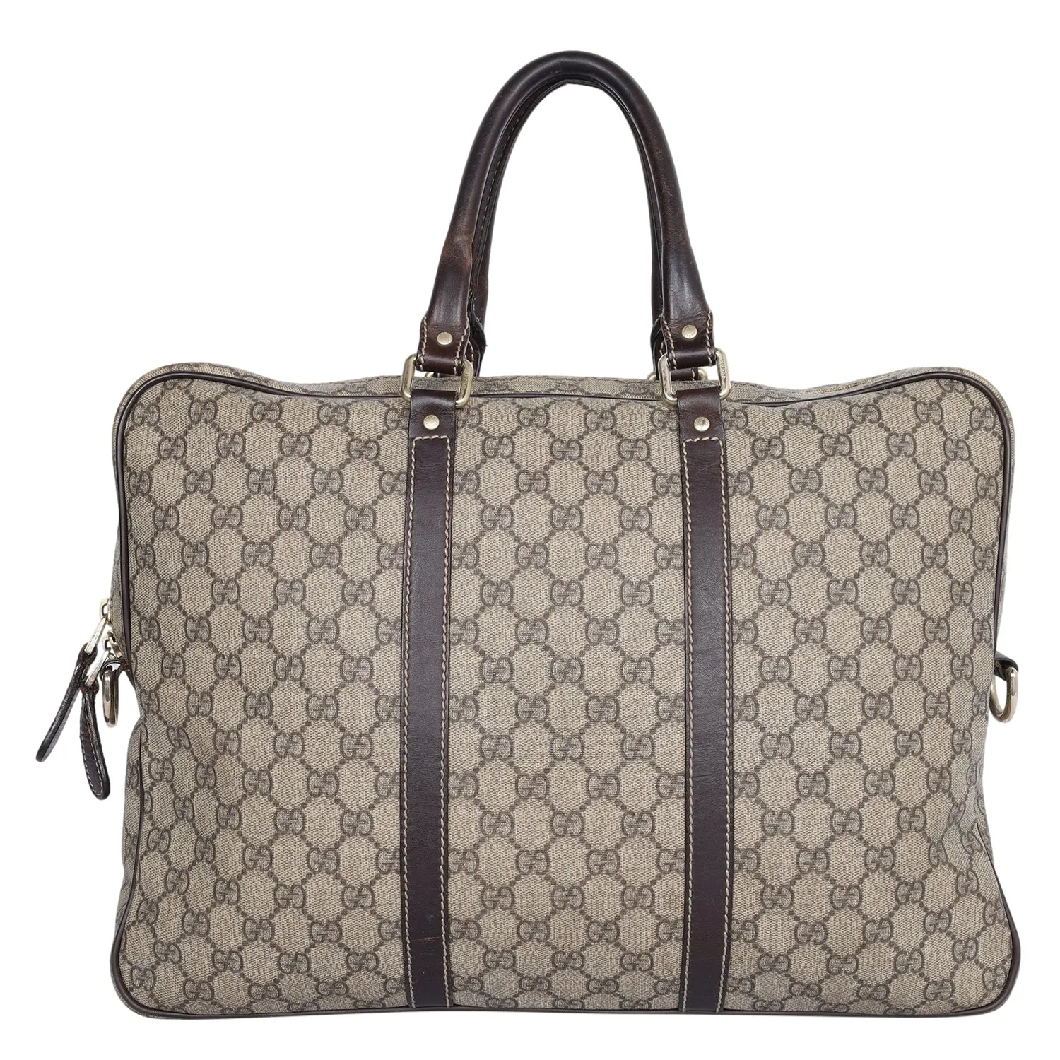 GG Canvas Monogram Briefcase Travel Bag (Authentic Pre-Owned)