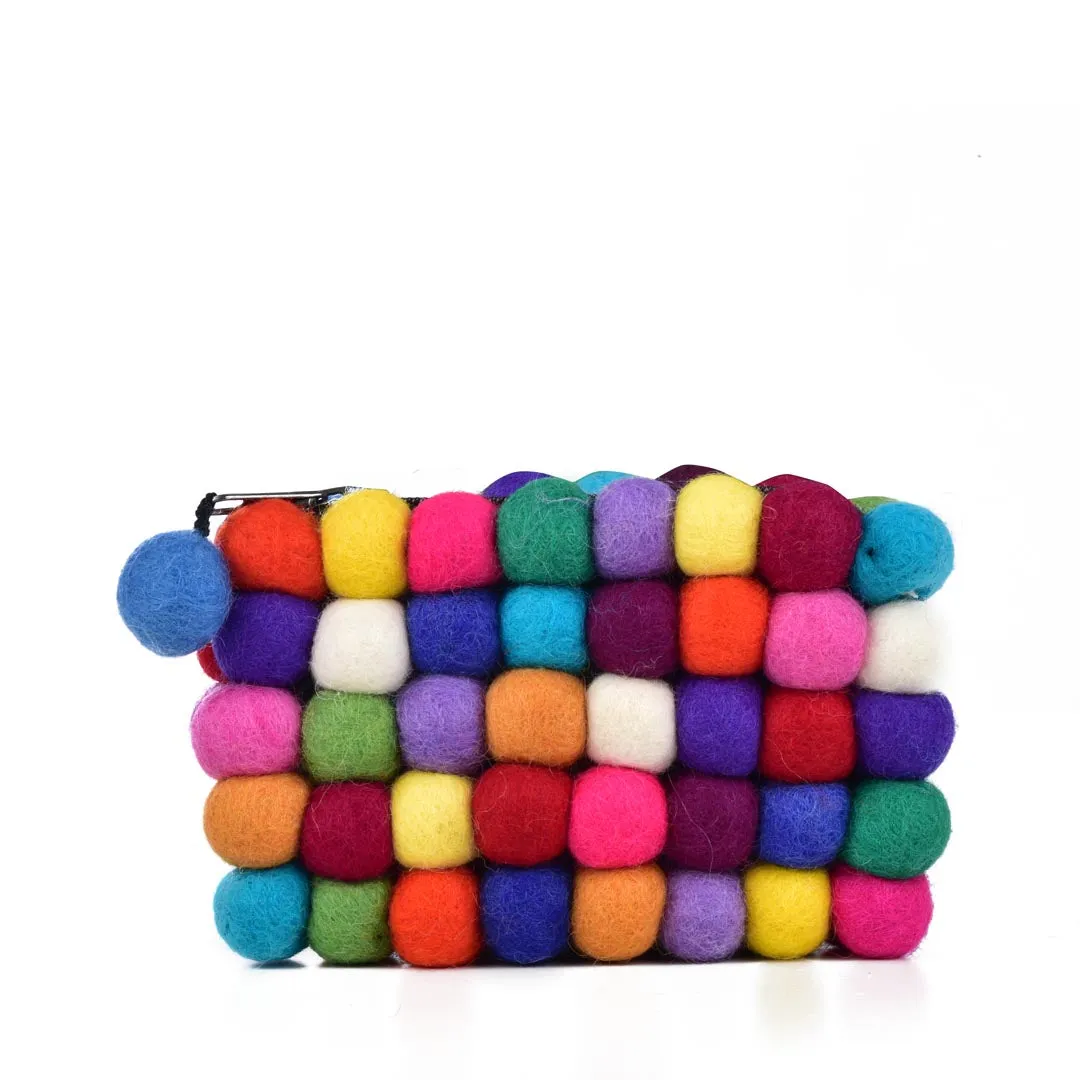 GUMBALL COLORS WOOL FELT COIN PURSE