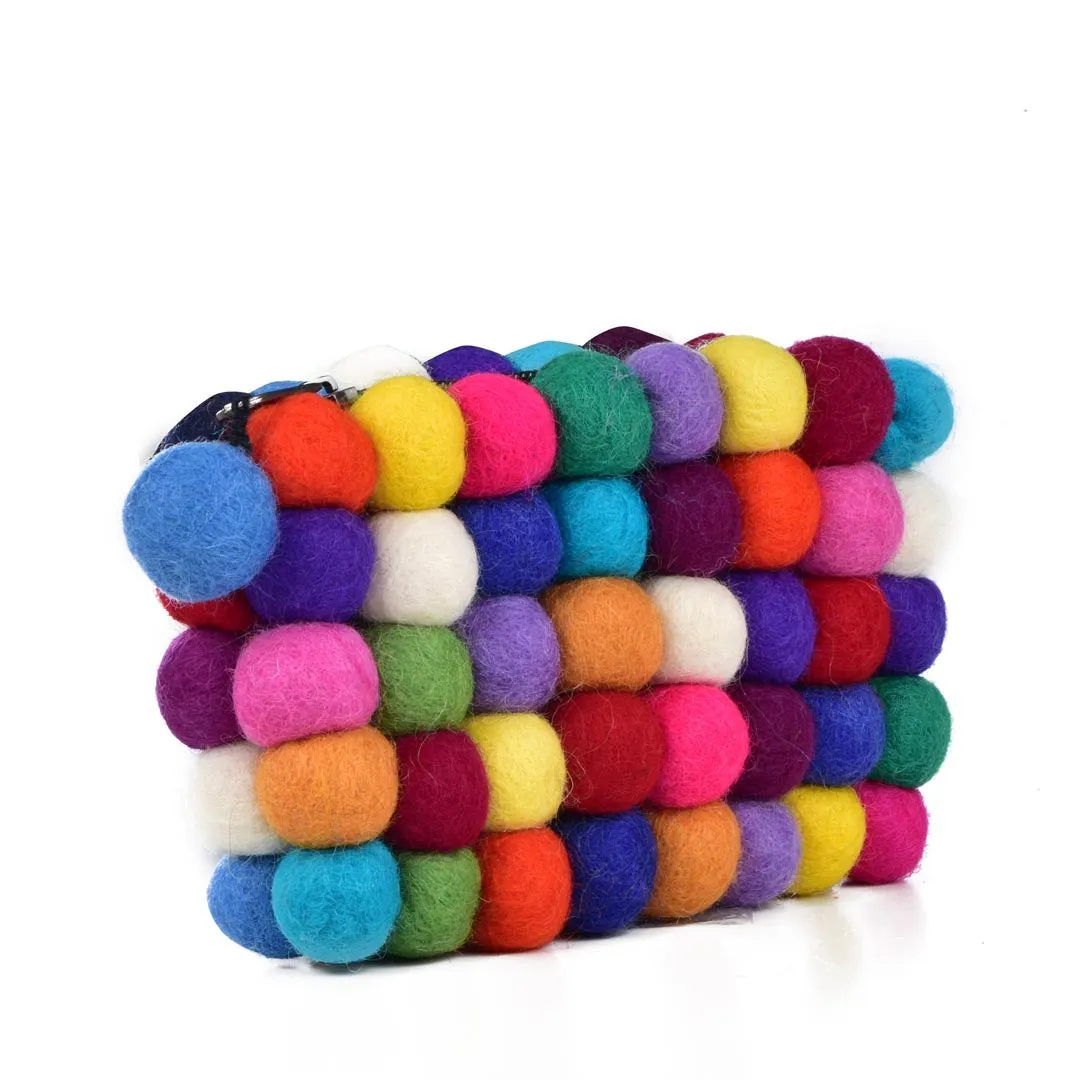 GUMBALL COLORS WOOL FELT COIN PURSE