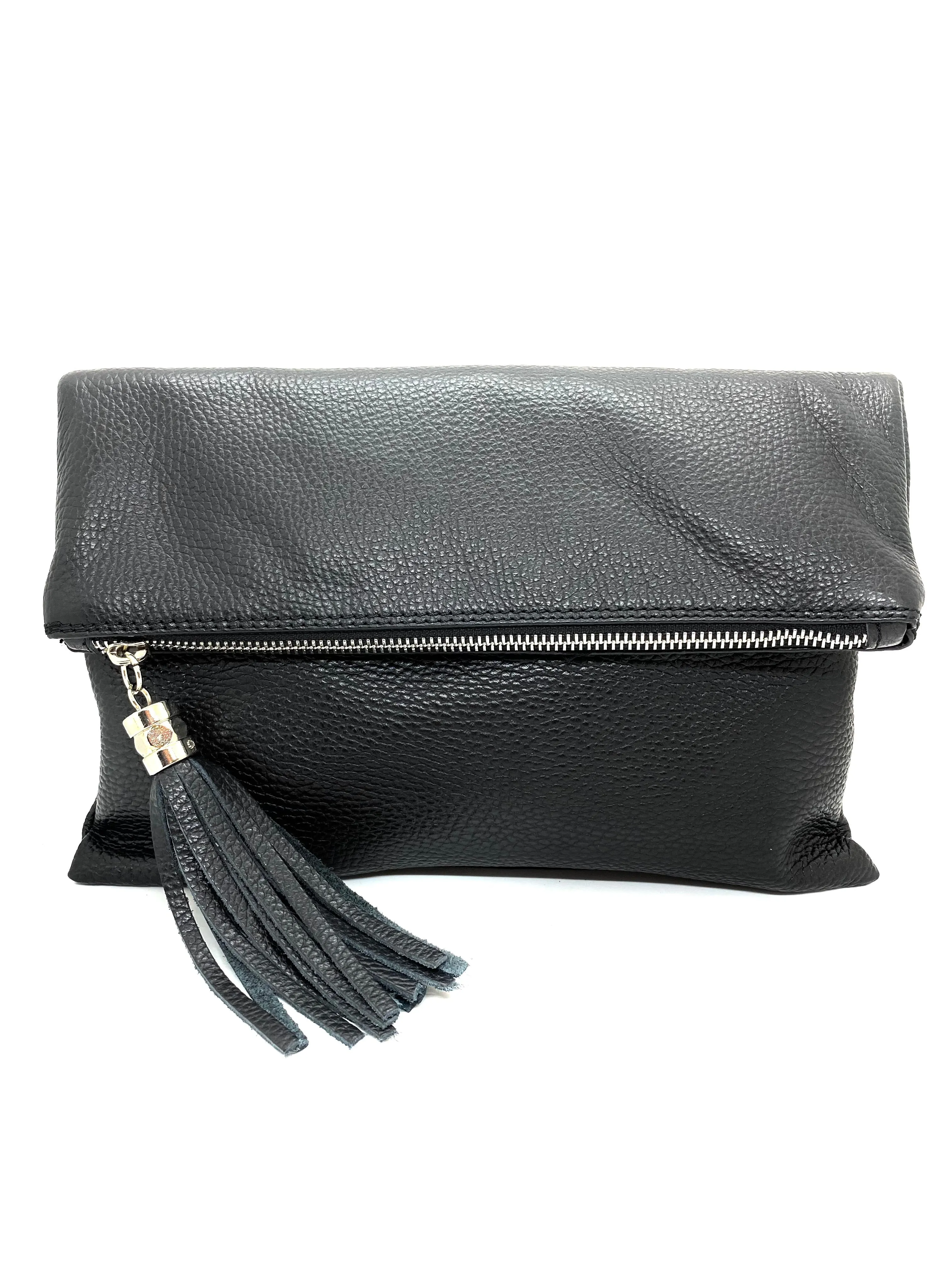 HB Italia Leather Feature Clutch Bag