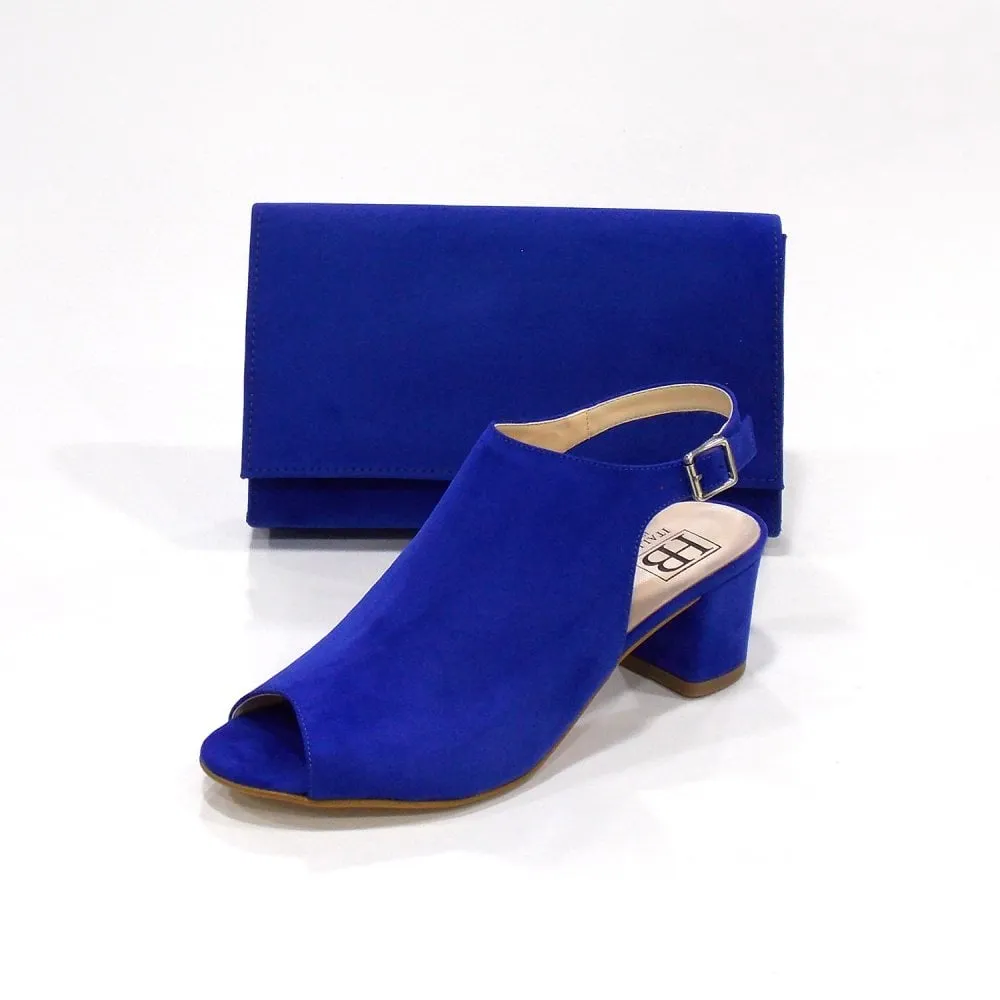 HB Jasmine Cobalt Blue Suedette Bag