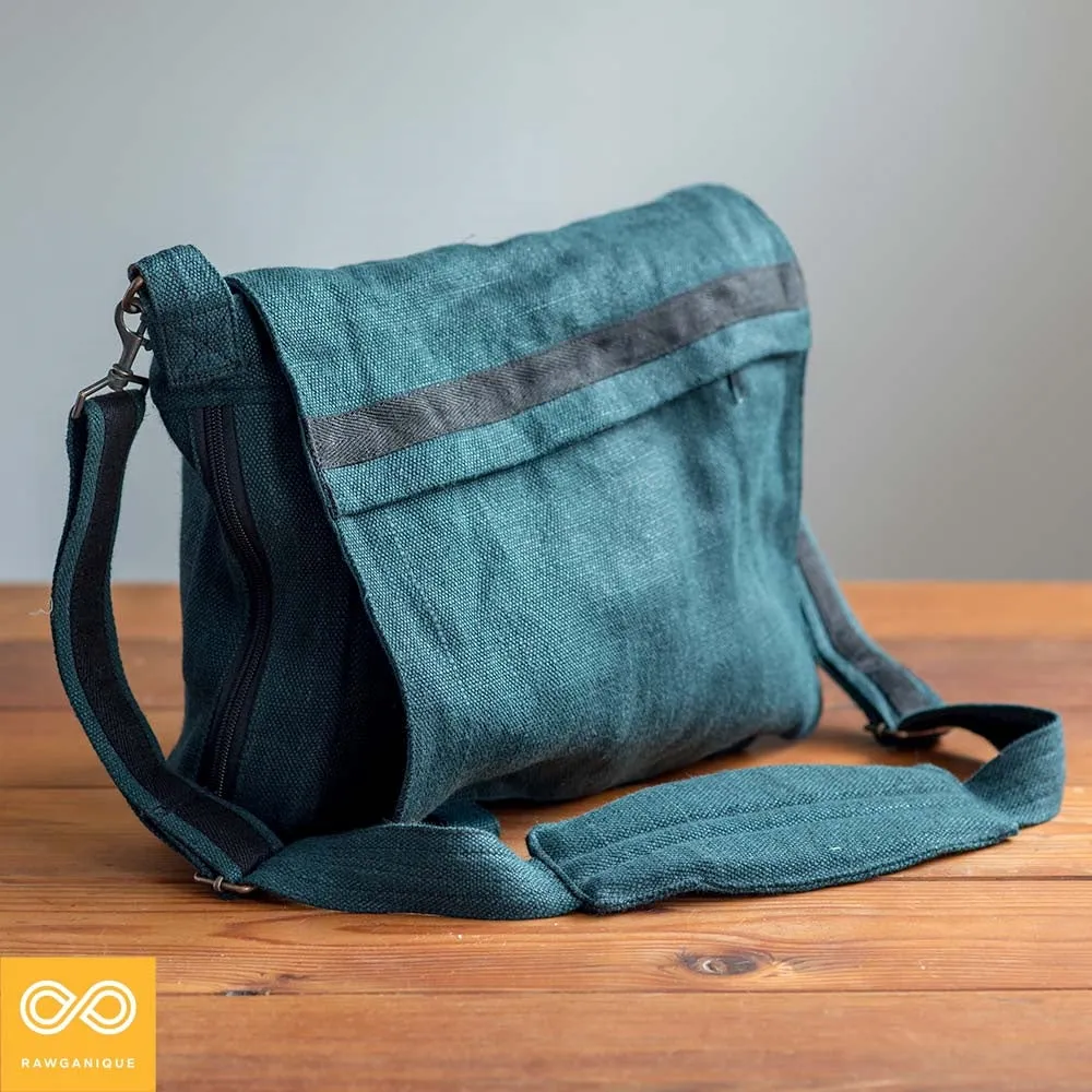 HILLSDALE 100% Organic Hemp Courier Bag (6”x11.5”x13.5”)