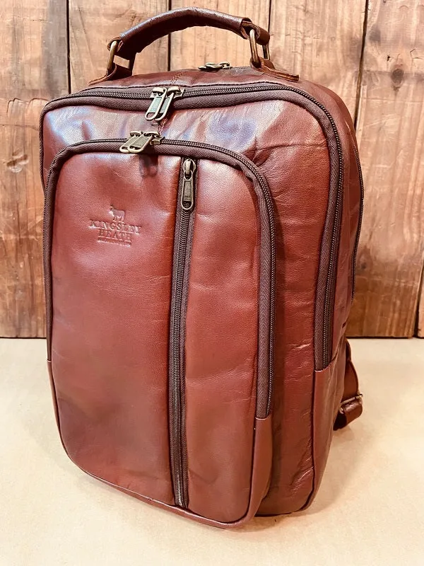 Kingsley Heath Zipped Backpack Tan