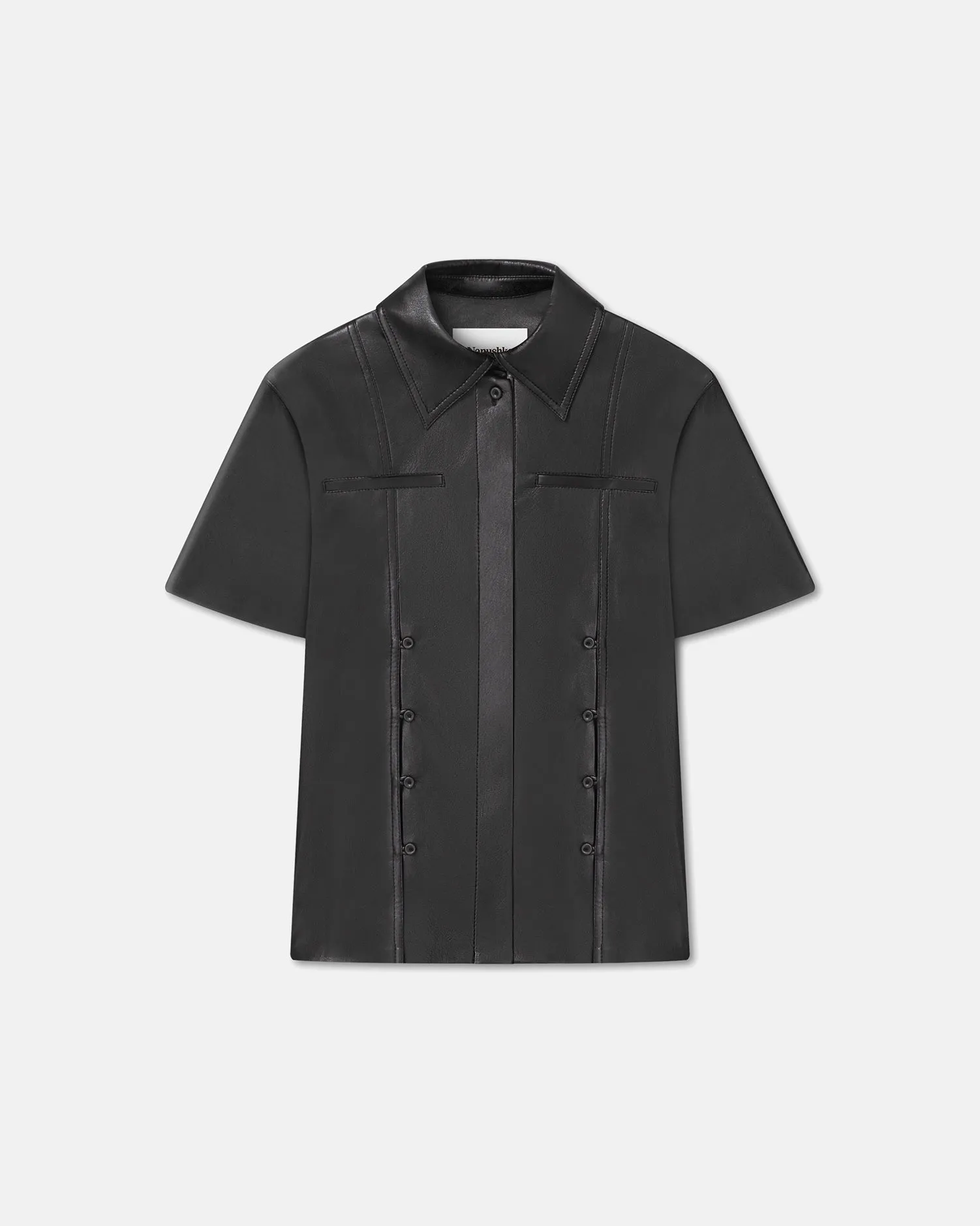 Lani - Sale Okobor™ Alt-Leather Shirt - Black