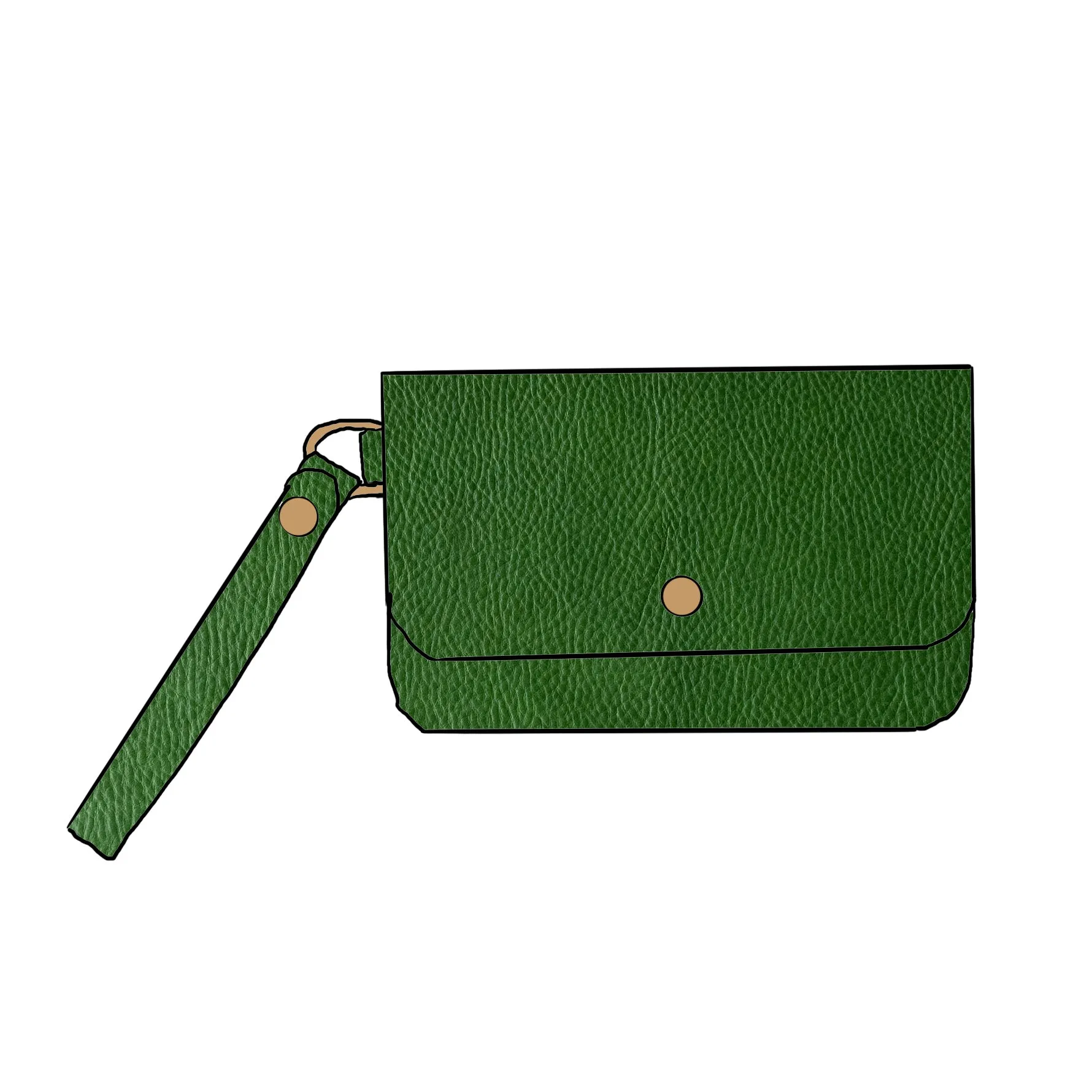 Leaf Cypress Wristlet Clutch