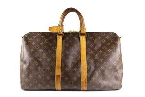 LOUIS VUITTON Keepall 45 monogram canvas travel bag