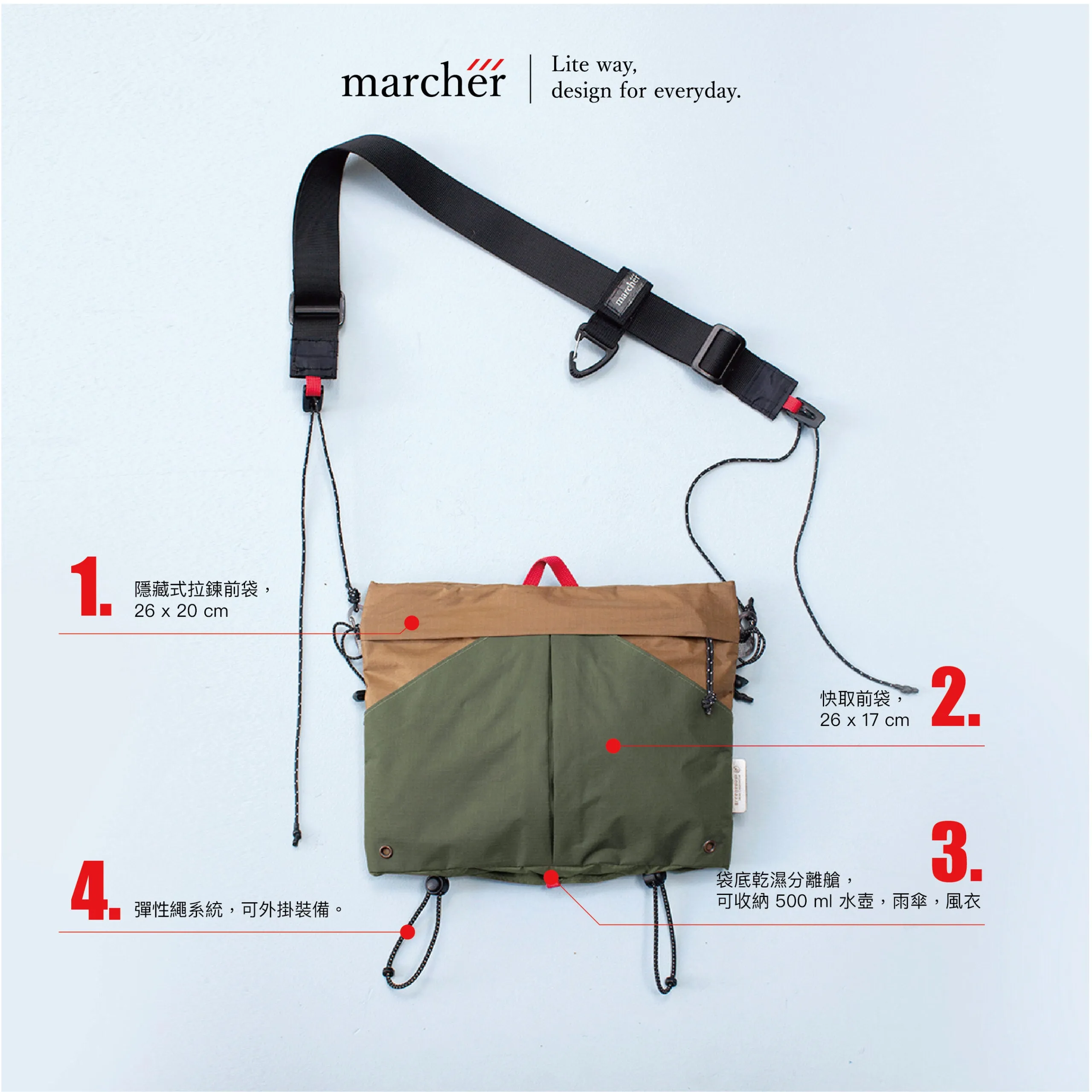 Marcher 3 Way Bag - 2024 (Titanium)