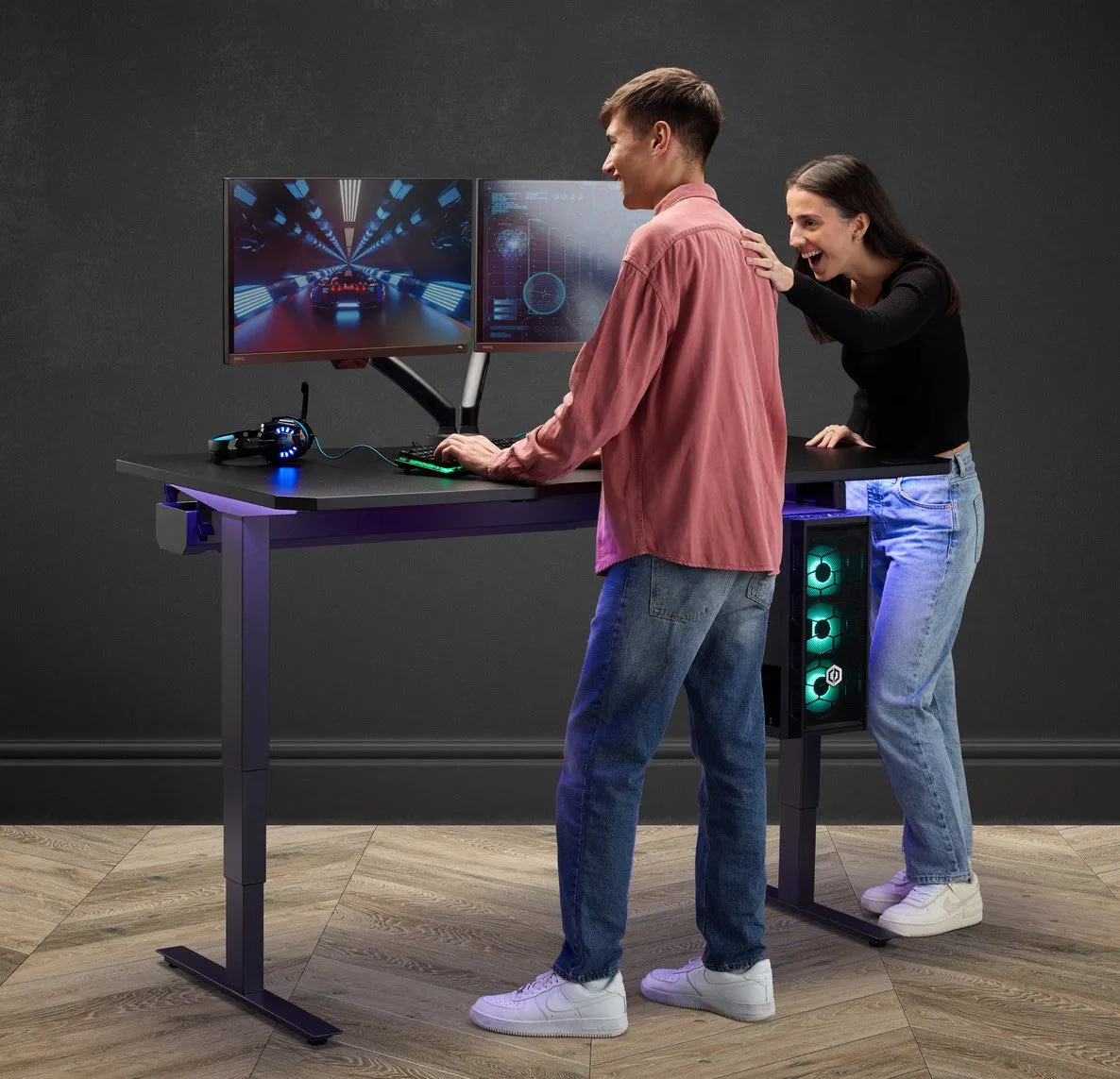 NINJA Professional Extreme Height Adjustable Gaming Desk