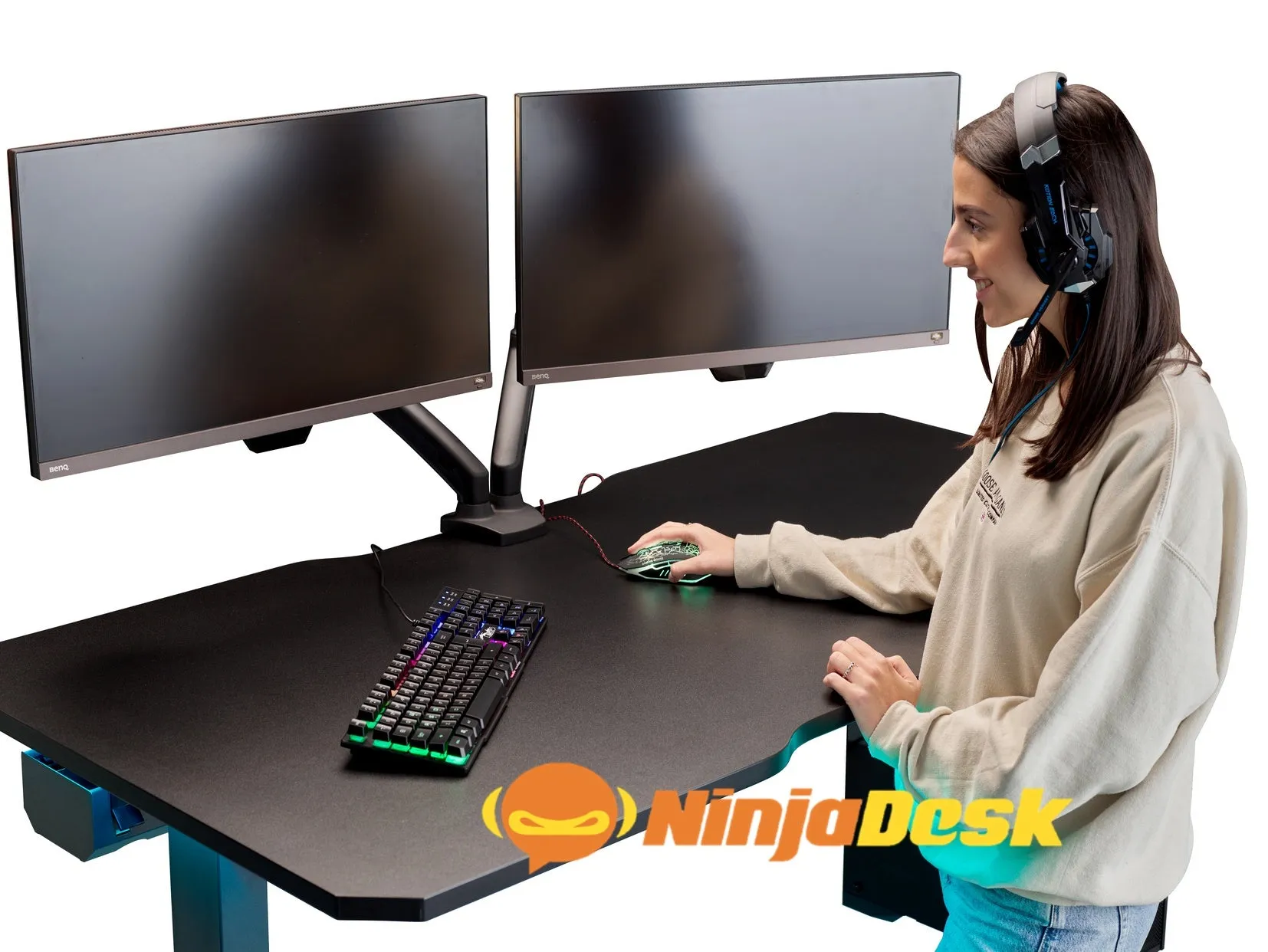 NINJA Professional Extreme Height Adjustable Gaming Desk