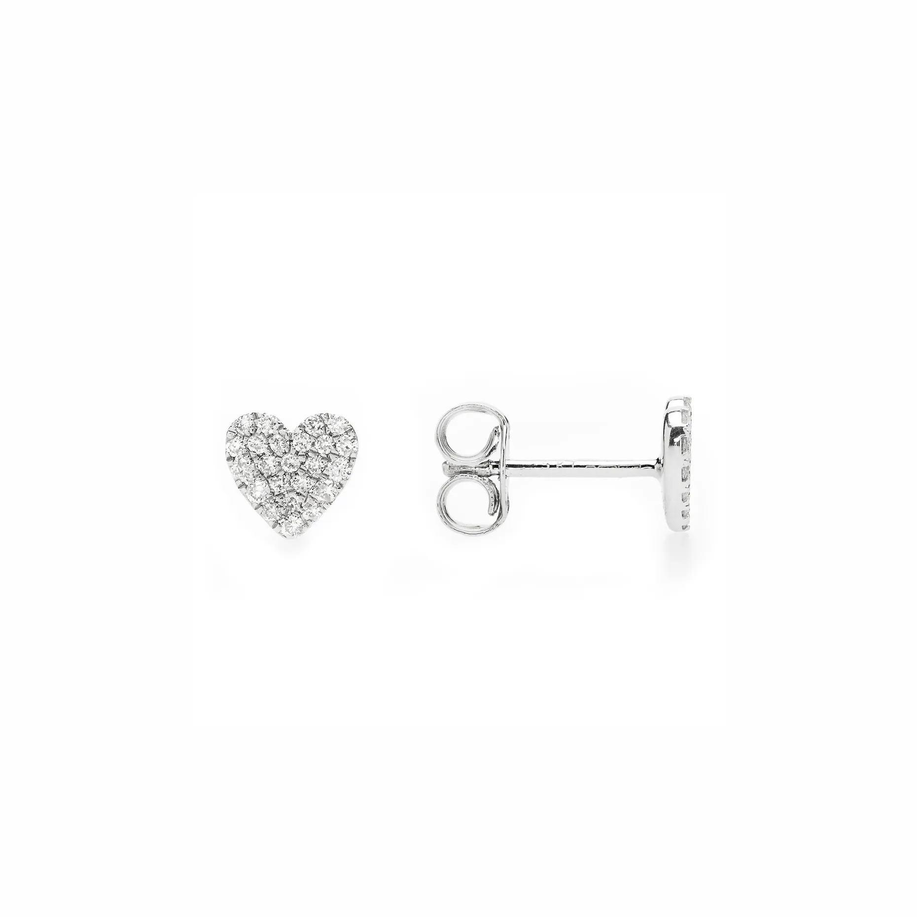 Pavé Heart Studs