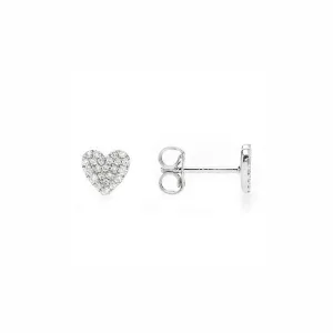 Pavé Heart Studs