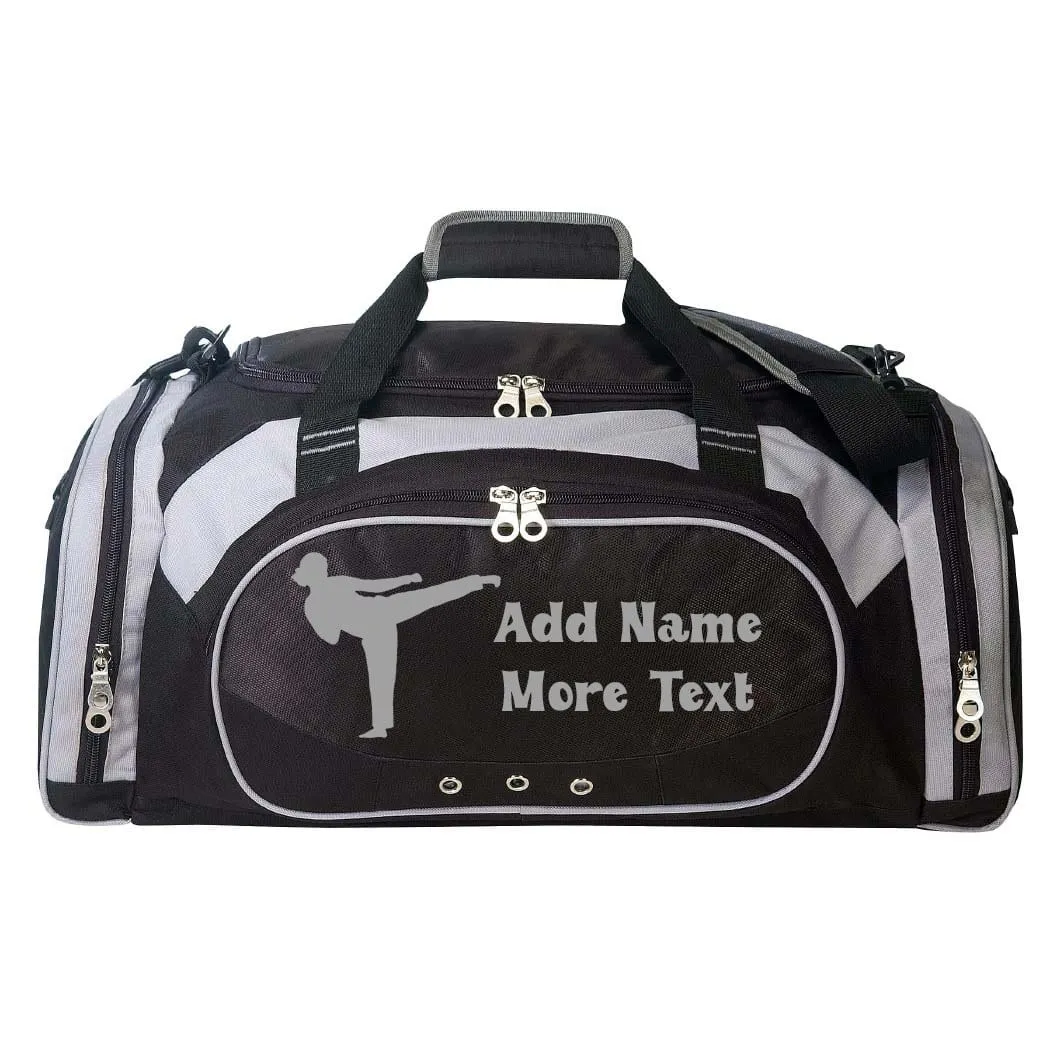 Personalized Deluxe Sports Duffel Bag for Kids and Adults - Martial Arts Female