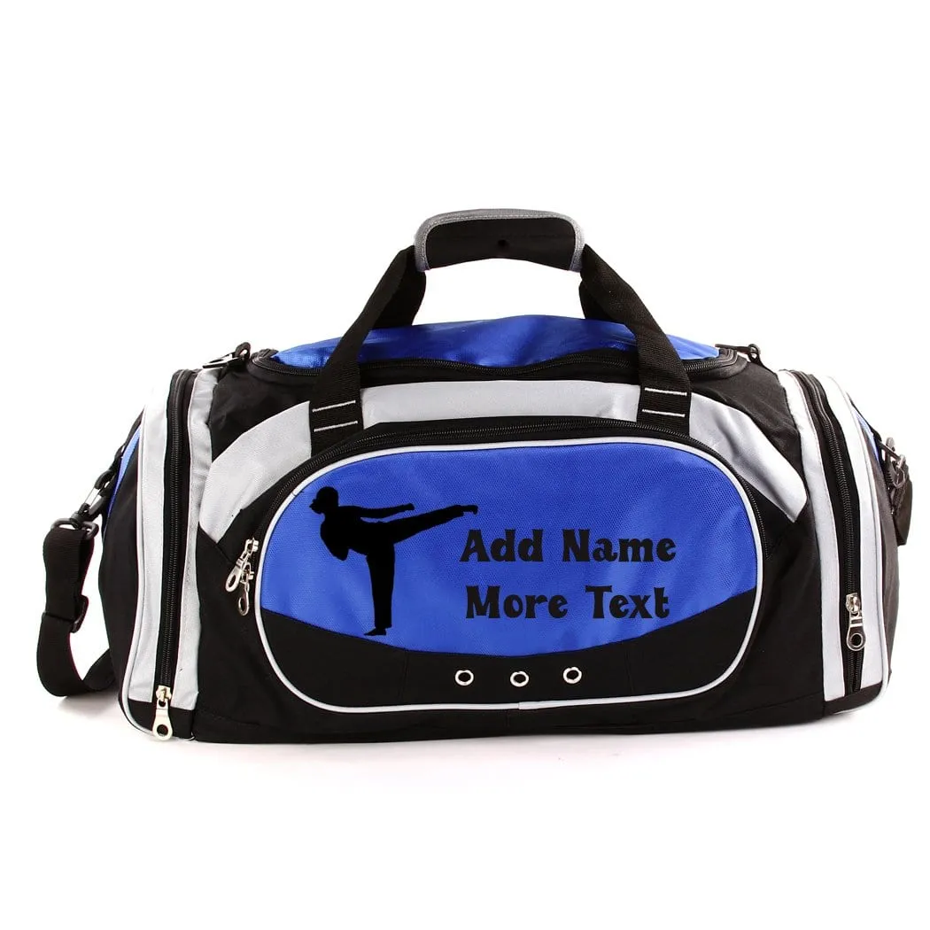 Personalized Deluxe Sports Duffel Bag for Kids and Adults - Martial Arts Female