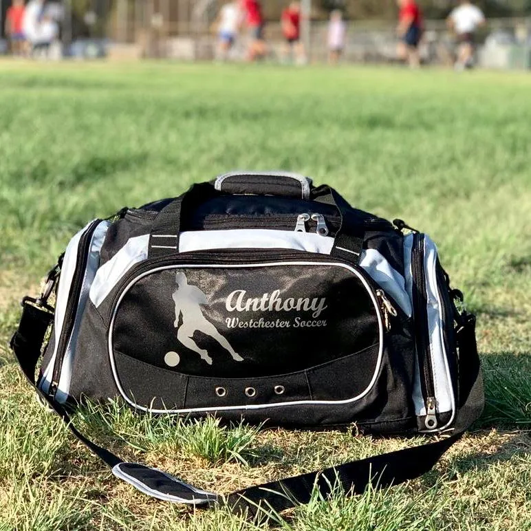 Personalized Deluxe Sports Duffel Bag for Kids and Adults - Tennis